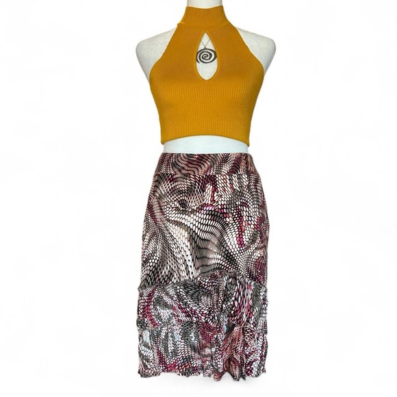 Dolce Vita Dresses & Skirts - Dolce Vita earthy snake print skirt w/ ruffle hem 6